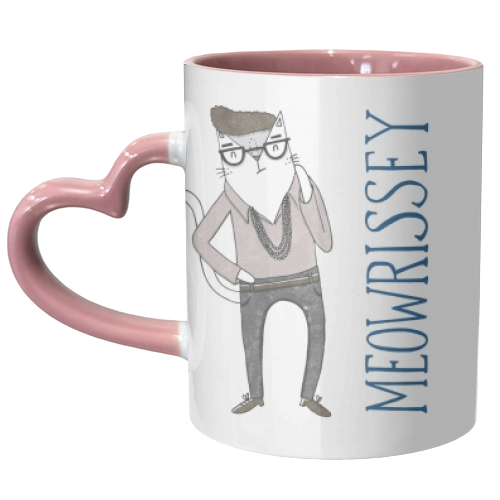 Meowrissey - unique mug by Katie Ruby Miller