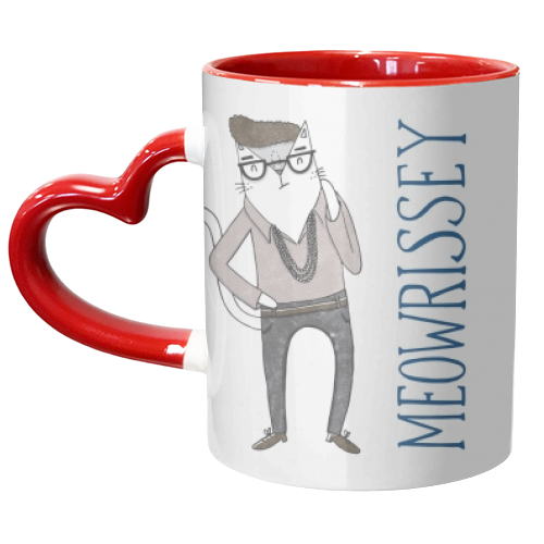 Meowrissey - unique mug by Katie Ruby Miller