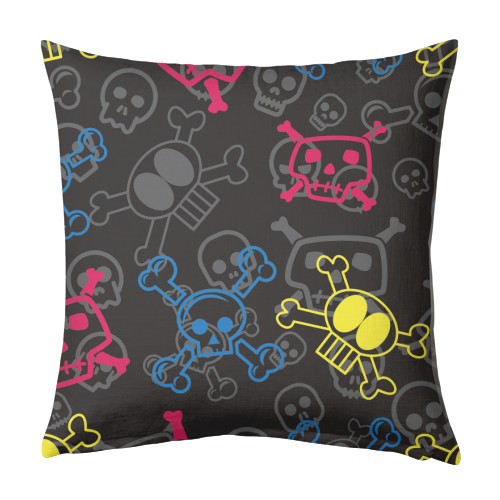 Cartoon Skulls Pattern - designed cushion by ArtDigi