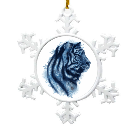 Tiger, tiger - snowflake decoration by Charlotte Jade O'Reilly