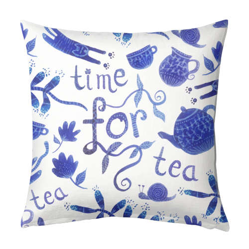 Time for Tea - designed cushion by Natasha Troy