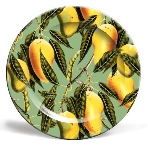 Mango Season - ceramic dinner plate by Uma Prabhakar Gokhale