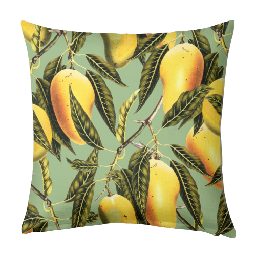 Mango Season - designed cushion by Uma Prabhakar Gokhale