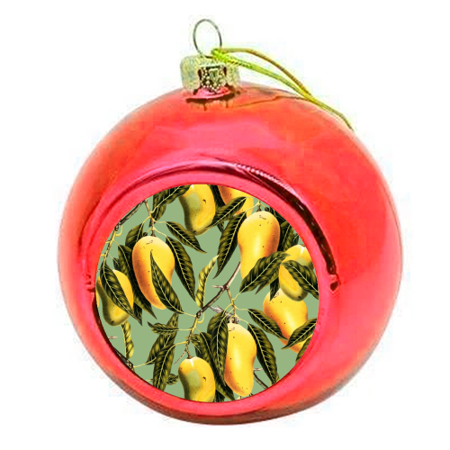 Mango Season - colourful christmas bauble by Uma Prabhakar Gokhale