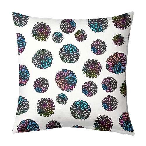 Neon Pom Pom's - designed cushion by Cassie Swindlehurst