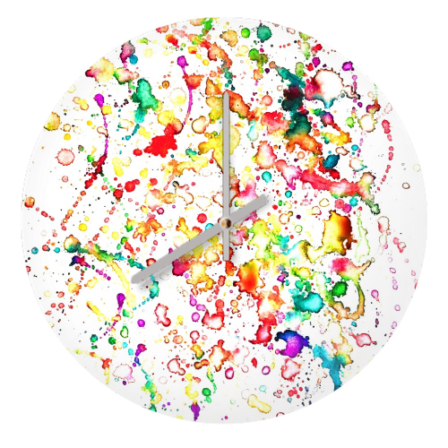 Morning Splatter - quirky wall clock by Alicia Noelle Jones