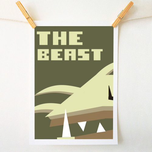 runescape - the beast - A1 - A4 art print by Controllart