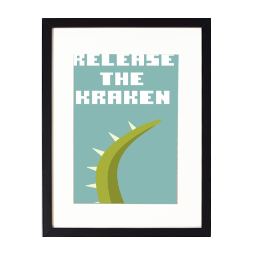 runescape - release the kraken - framed poster print by Controllart