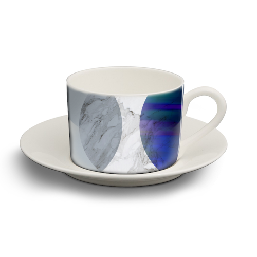 Round Amethyst - personalised cup and saucer by GS Designs