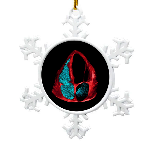 Heart - Bubbles PFO - snowflake decoration by Echo Art
