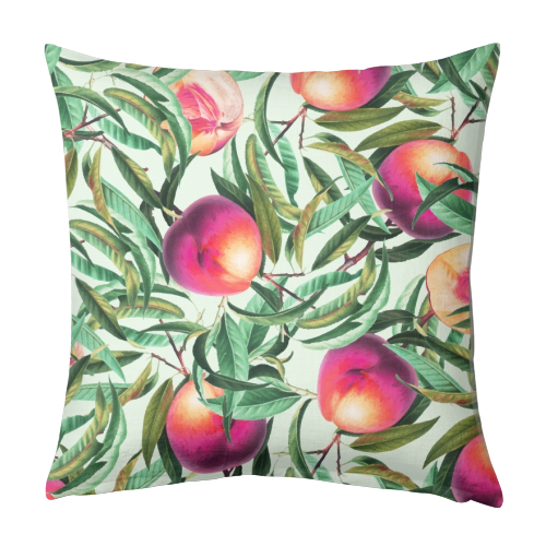 Sweet Peaches - designed cushion by Uma Prabhakar Gokhale