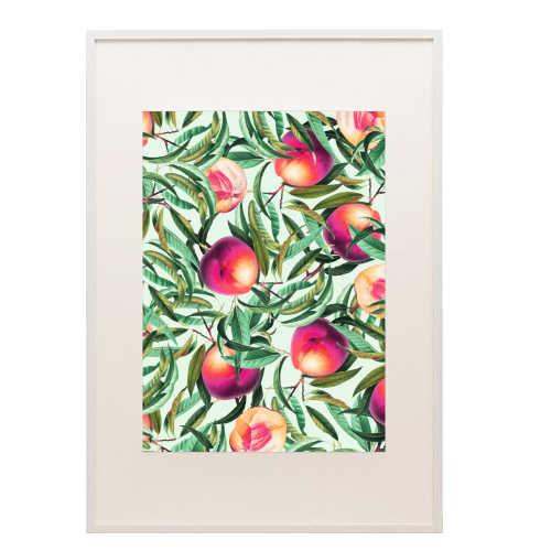 Sweet Peaches - framed poster print by Uma Prabhakar Gokhale