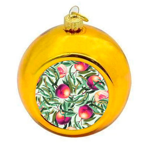 Sweet Peaches - colourful christmas bauble by Uma Prabhakar Gokhale