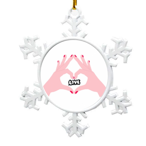 LOVE - snowflake decoration by Marine de Quénetain