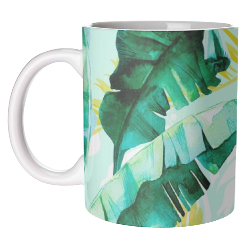 Banana leaf - unique mug by MMarta BC