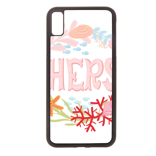 Hers illustrated lettering  - stylish phone case by Liv Wan