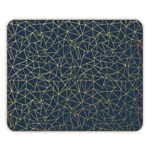 Geo Navy Gold - designer placemat by Emeline Tate