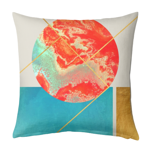 Earth & Sea - designed cushion by Uma Prabhakar Gokhale