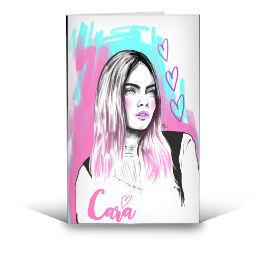 Cara - funny greeting card by Mike Hazard