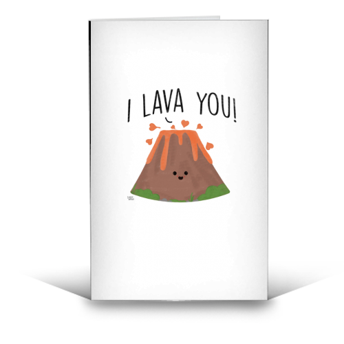I Lava You - funny greeting card by Leeann Walker