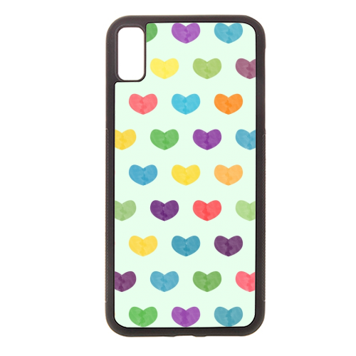 Colorful  Hearts II - Stylish phone case by Amir Faysal
