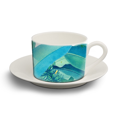 Banana Forest - personalised cup and saucer by Uma Prabhakar Gokhale