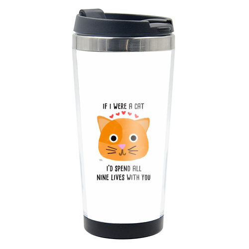 If I Were A Cat I'd Spend All Nine Lives With You - photo water bottle by Leeann Walker