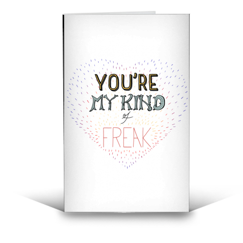 Freak Love - funny greeting card by Emma Russell