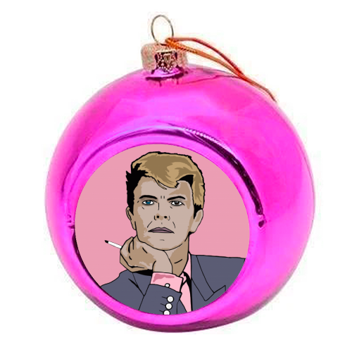 David Bowie '83. - colourful christmas bauble by Danny Welch