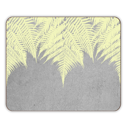 Concrete Fern Yellow - designer placemat by Emeline Tate
