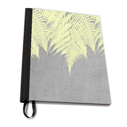 Concrete Fern Yellow - personalised A4, A5, A6 notebook by Emeline Tate