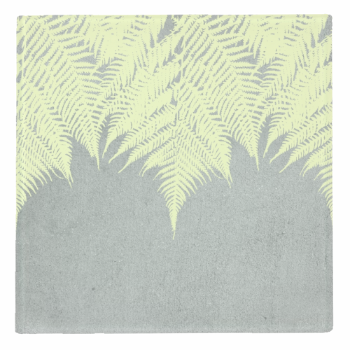 Concrete Fern Yellow - personalised beer coaster by Emeline Tate