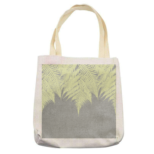 Concrete Fern Yellow - printed tote bag by Emeline Tate