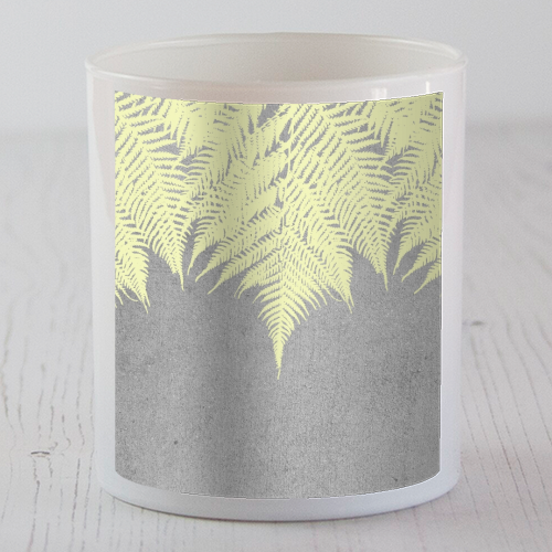Concrete Fern Yellow - scented candle by Emeline Tate