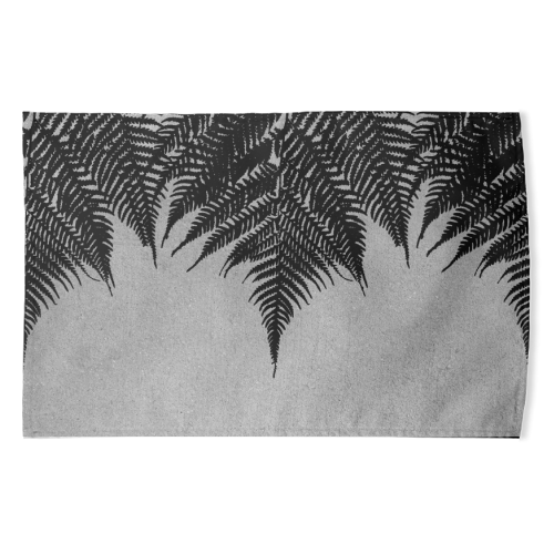 Concrete Fern Black - funny tea towel by Emeline Tate