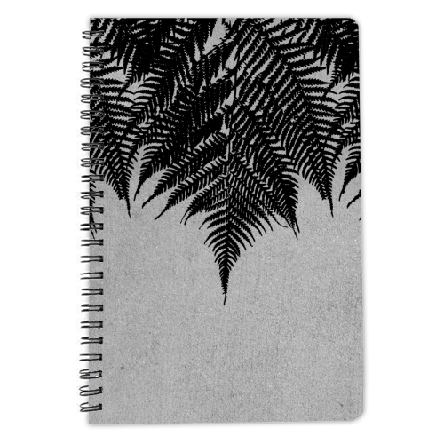 Concrete Fern Black - personalised A4, A5, A6 notebook by Emeline Tate