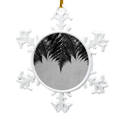 Concrete Fern Black - snowflake decoration by Emeline Tate