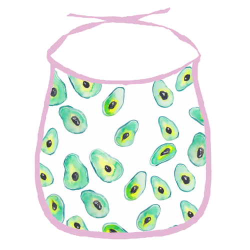 Avocados - funny baby bib by Michelle Walker