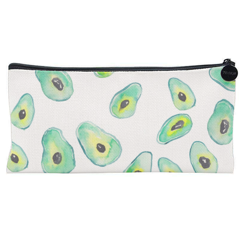 Avocados - flat pencil case by Michelle Walker