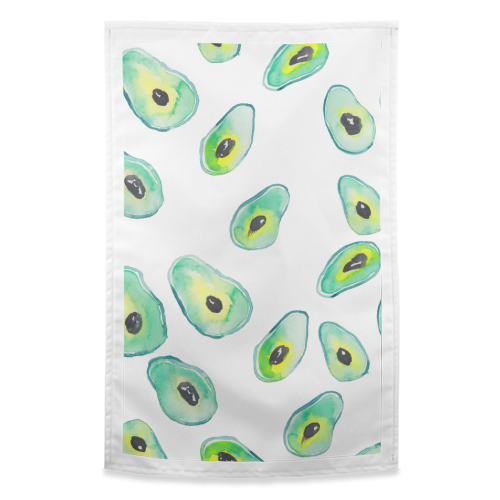 Avocados - funny tea towel by Michelle Walker