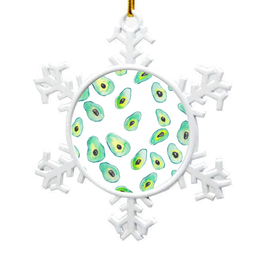 Avocados - snowflake decoration by Michelle Walker