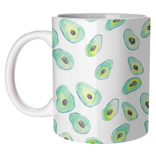 Avocados - unique mug by Michelle Walker