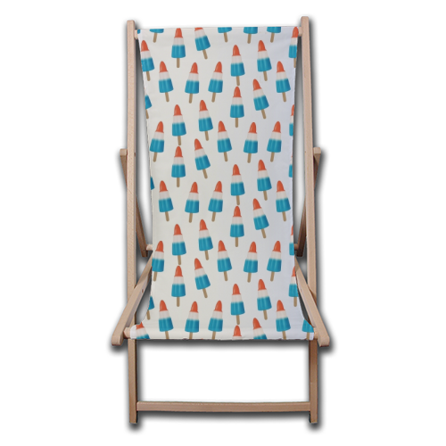 Blue Rockets - canvas deck chair by LozMac