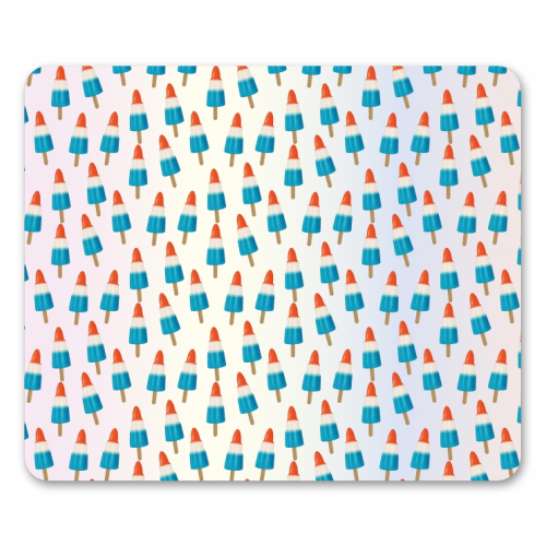 Blue Rockets - funny mouse mat by LozMac
