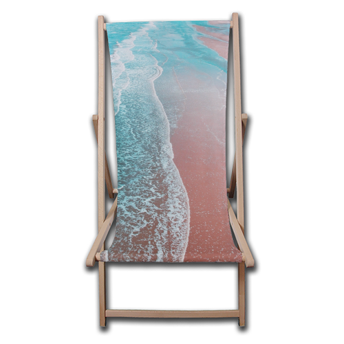 Sea Blue and Rose Gold - canvas deck chair by Uma Prabhakar Gokhale