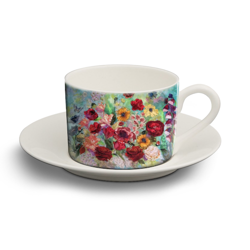 Summer - personalised cup and saucer by Barbara Shaw