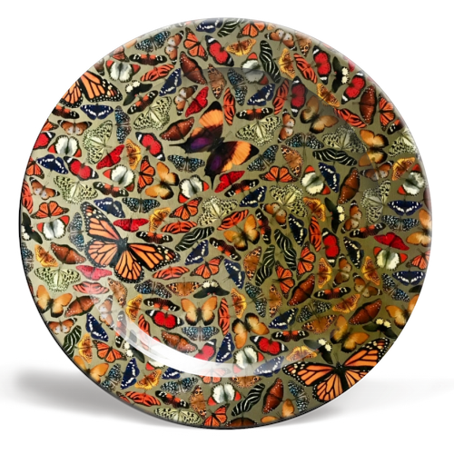 Silver Jungle - ceramic dinner plate by J roldan