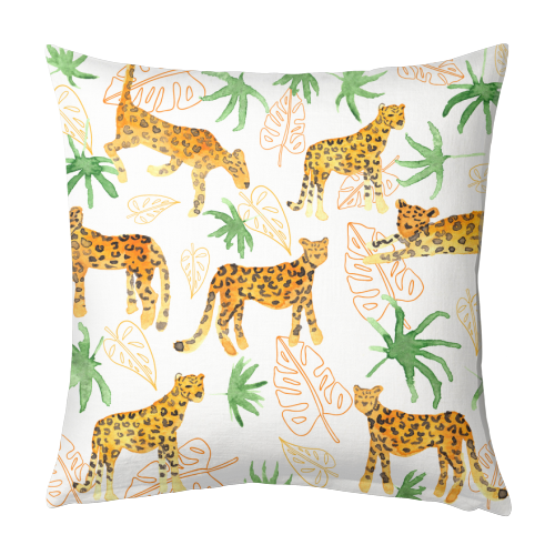 Jungle Leopards - designed cushion by Michelle Walker