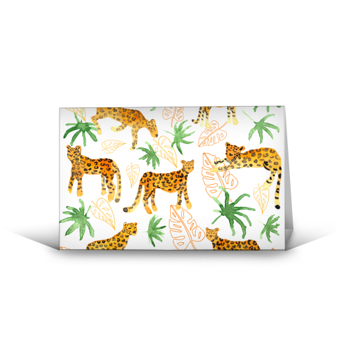 Jungle Leopards - funny greeting card by Michelle Walker
