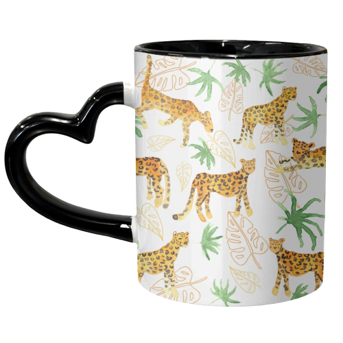 Jungle Leopards - unique mug by Michelle Walker